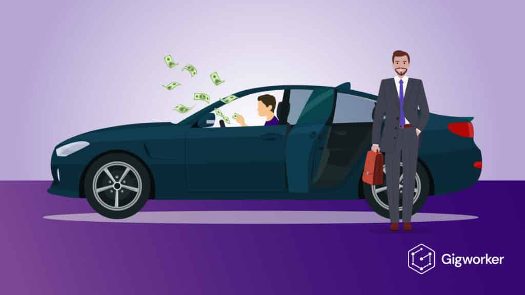 vector graphic showing an illustration of how to make more money with Uber