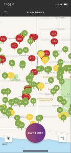 A screenshot of the Bird Charger Map showing where Birds are Located