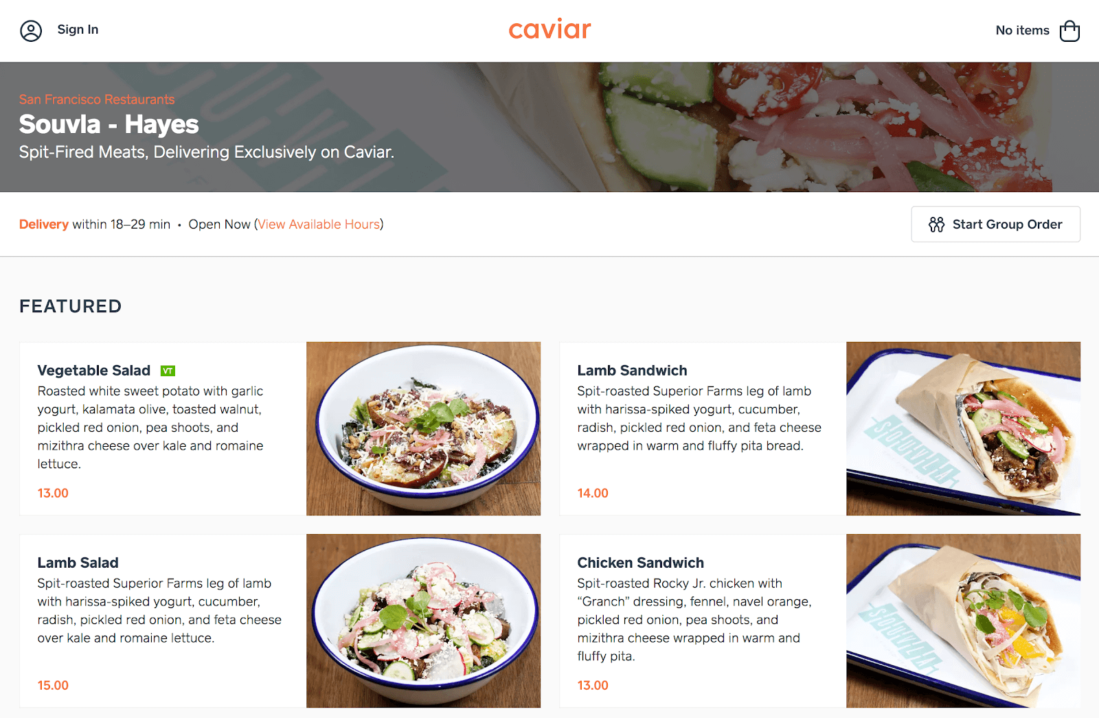 Caviar Delivery Costs: Is Caviar Delivery Worth It? - Menu