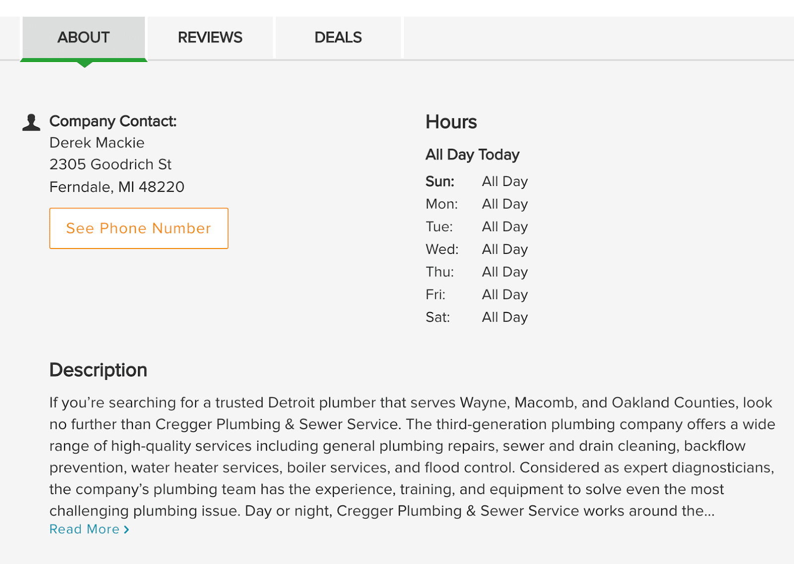 angies list contractor information