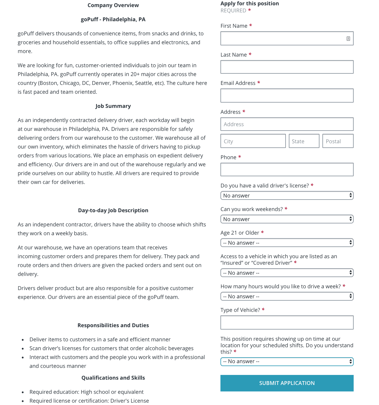 GoPuff Driver Requirements: How to Become a GoPuff Driver
