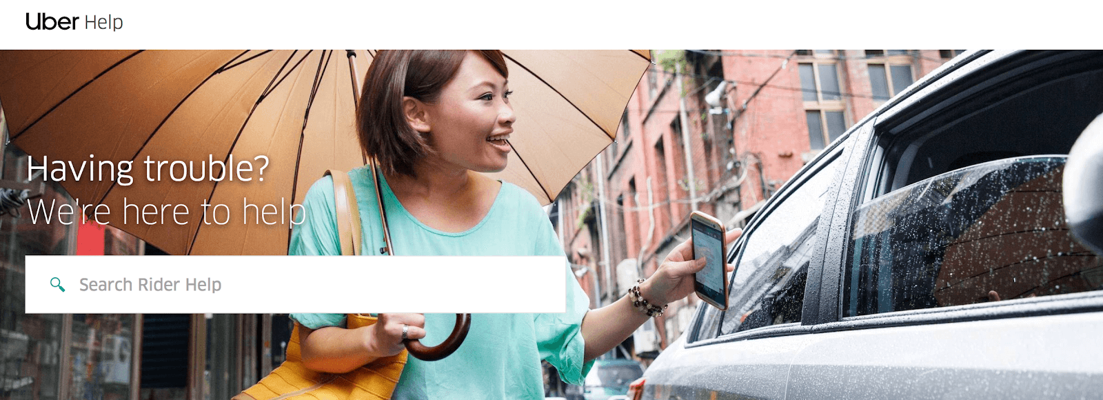 uber help page