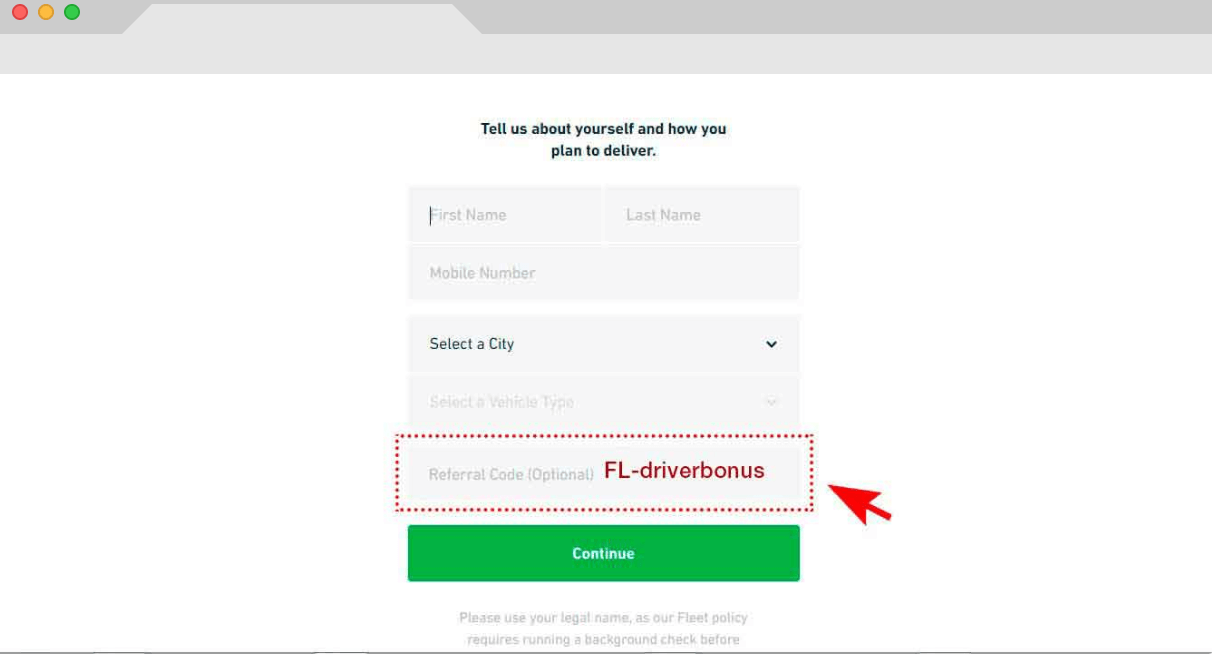postmates driver referal code online