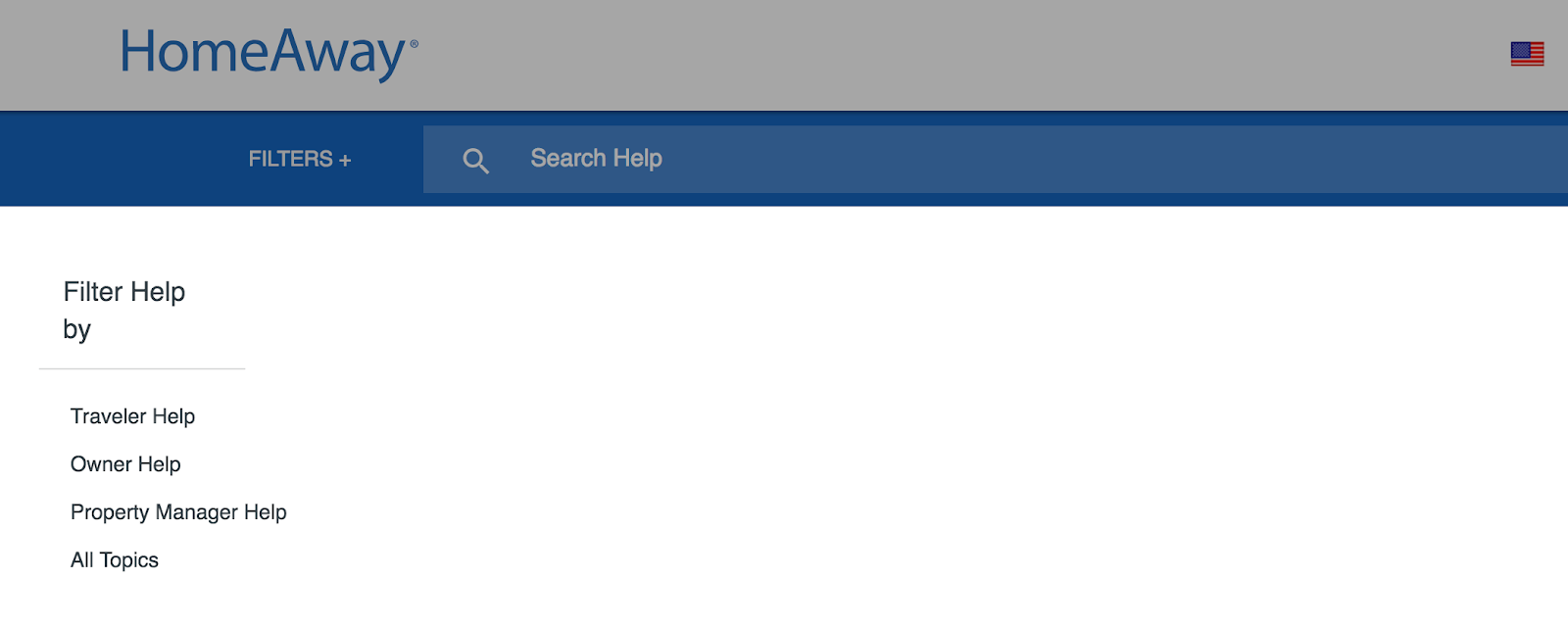 HomeAway Customer Service: Phone Number, Chat Support, and Help Center - Help screen