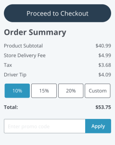 Where to enter a Drizly promo code