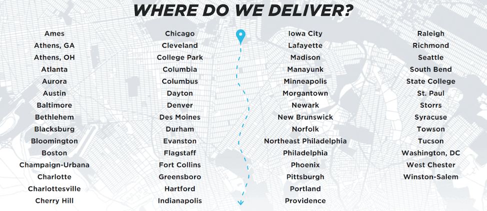 GoPuff: Where do we deliver?