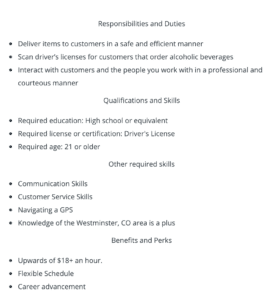 GoPuff job description