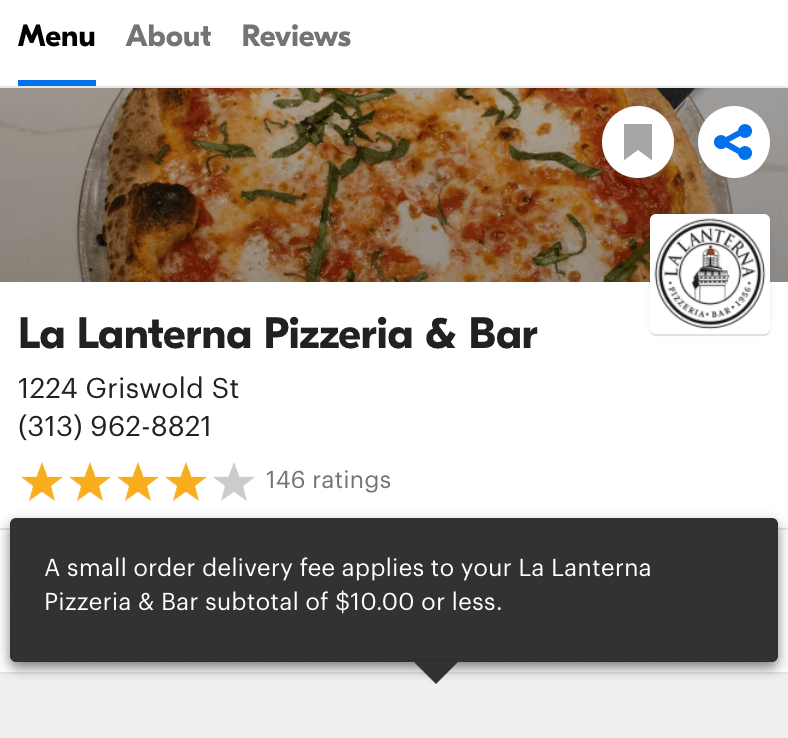 Grubhub Delivery Fee: What You Need to Know - Small order fee