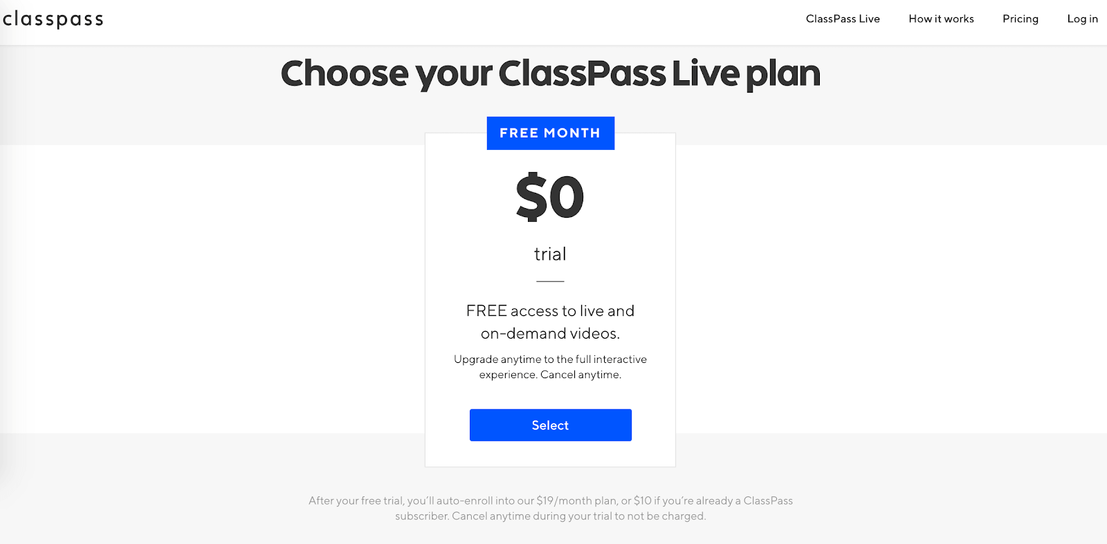 Guide to ClassPass Live for 2019