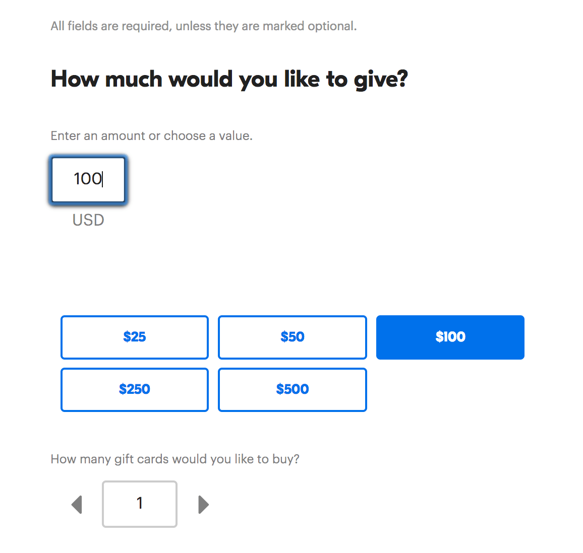 grubhub gift card how much to give