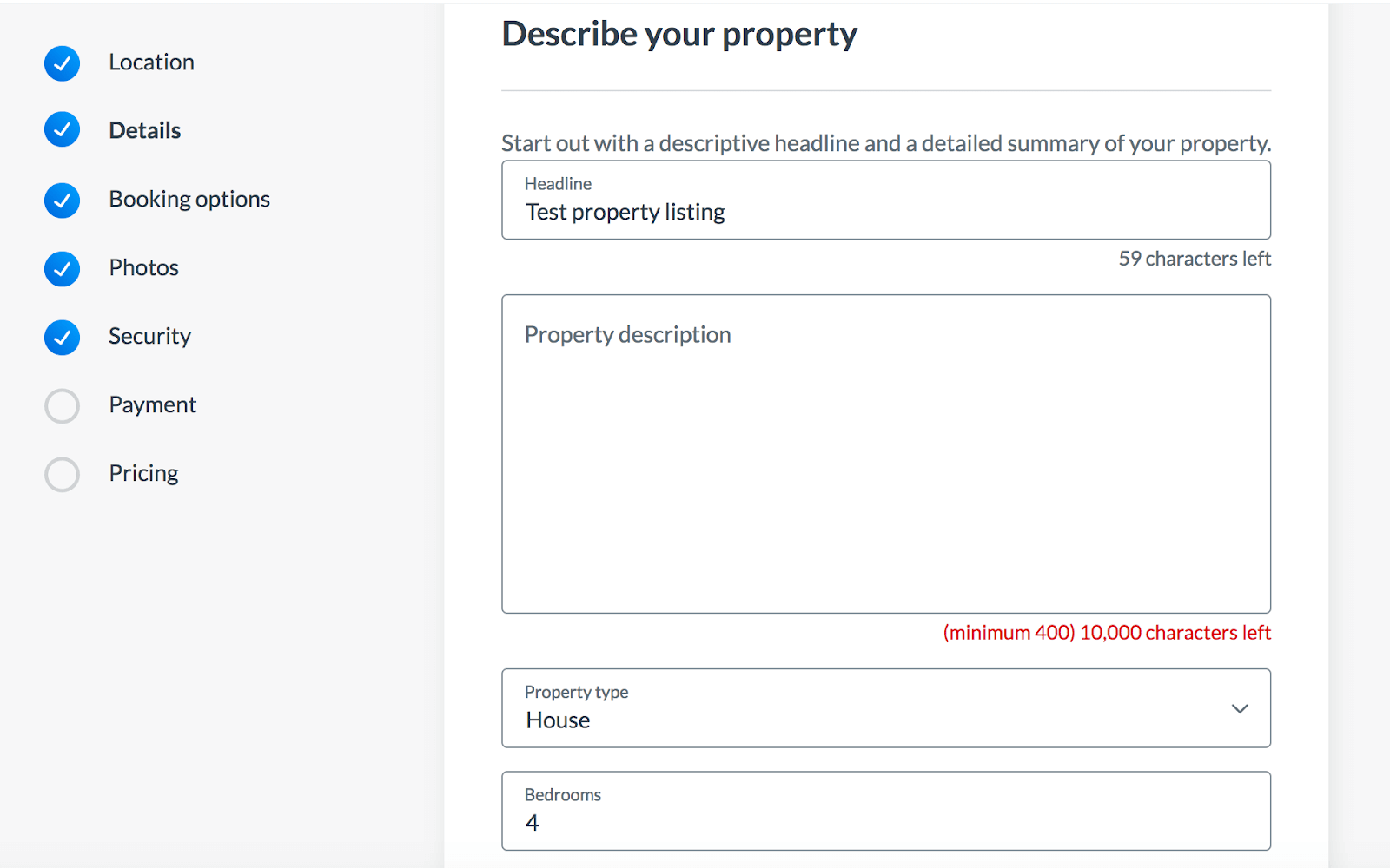 Your Guide to Getting Started as a HomeAway Owner: Fill out property details