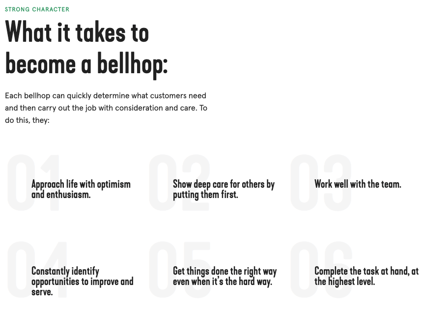 quality of a good Bellhop