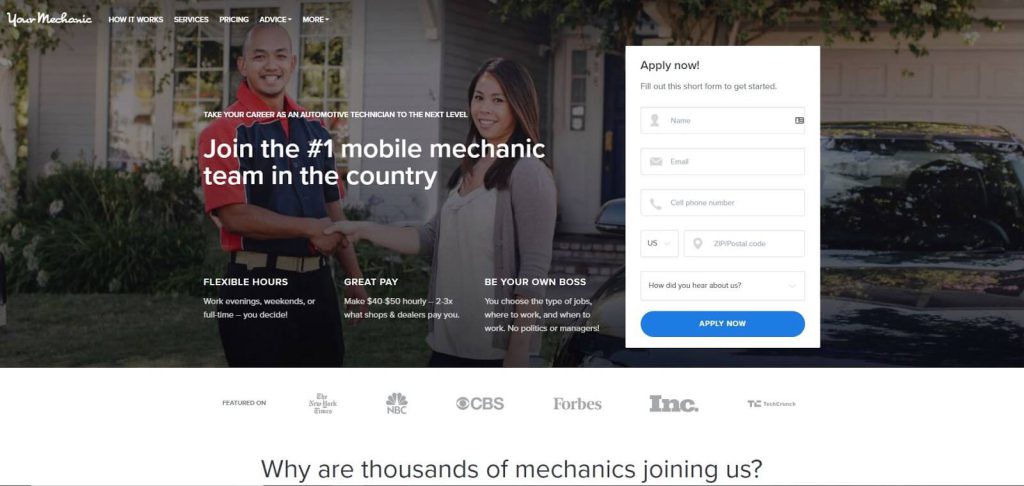 How to apply to YourMechanic