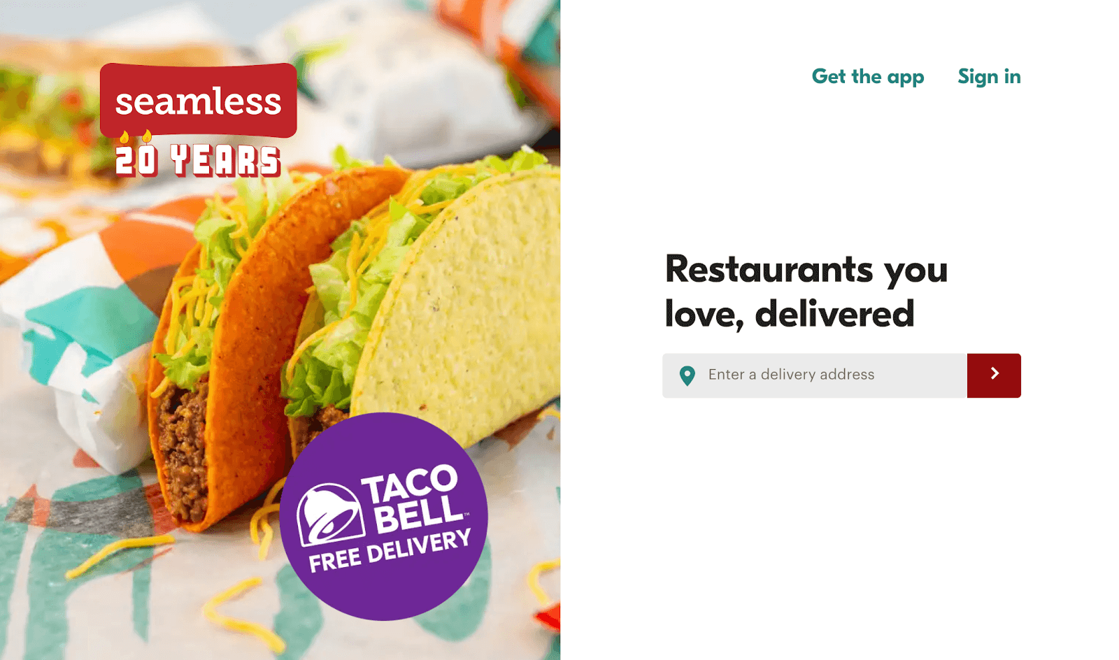 Fast Food Delivery: Seamless homepage