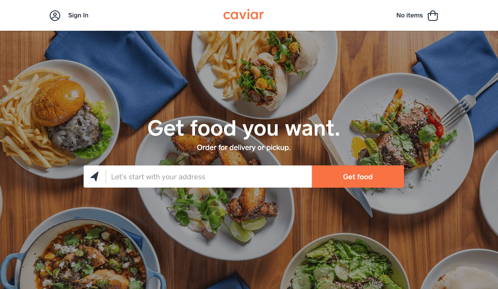 Online food delivery: Caviar