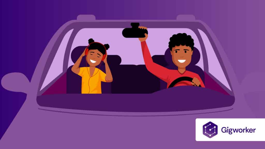 vector graphic showing an illustration of uber for kids