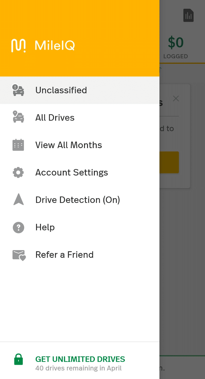 MileIQ app screenshot