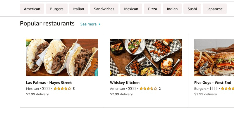 Popular Amazon Restaurants