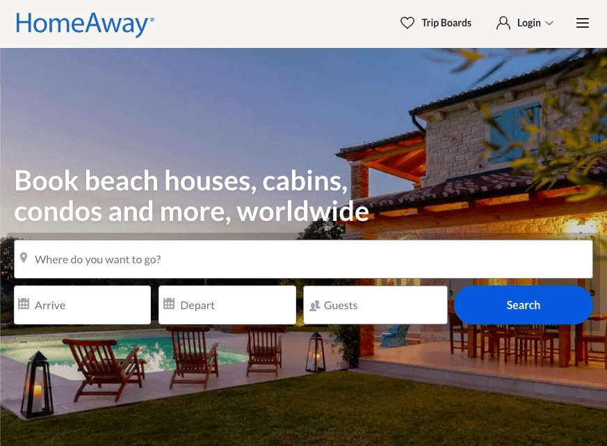 HomeAway VRBO: HomeAway's website home page