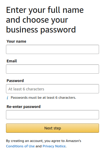 Amazon Registration