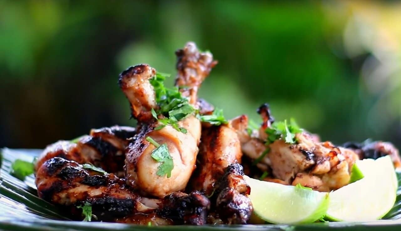 Grubhub Denver: a plate of grilled chicken wings
