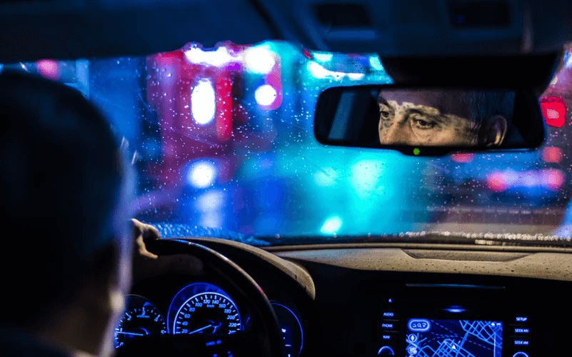 What is UberX: City lights seen through a car windshield