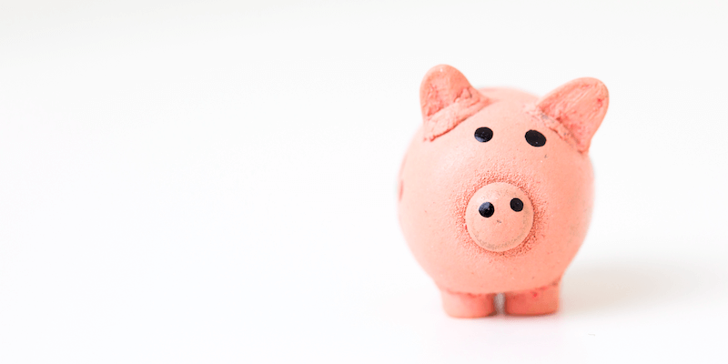 Pink piggy bank