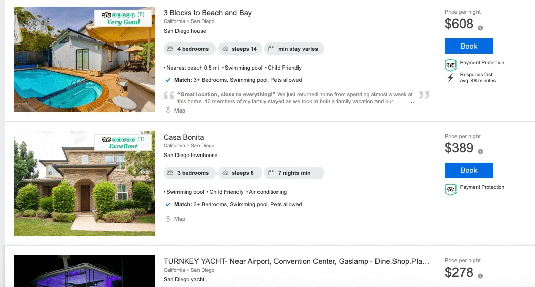 Filtered results for San Diego search