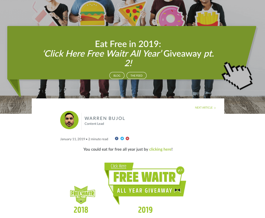 Waitr free delivery blog