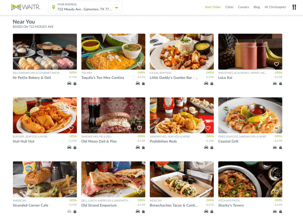 Waitr menu