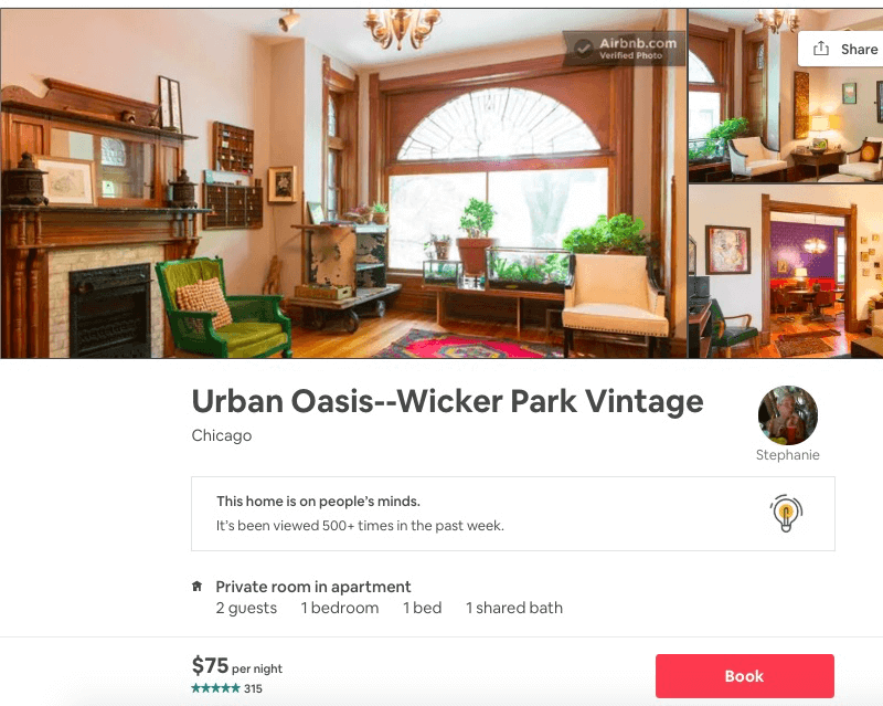 image showing a screenshot of airbnb listings - within what is airbnb post on gigworker.com