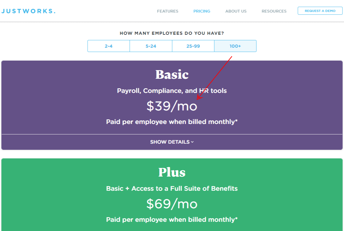 Payroll services: Justworks payroll packages