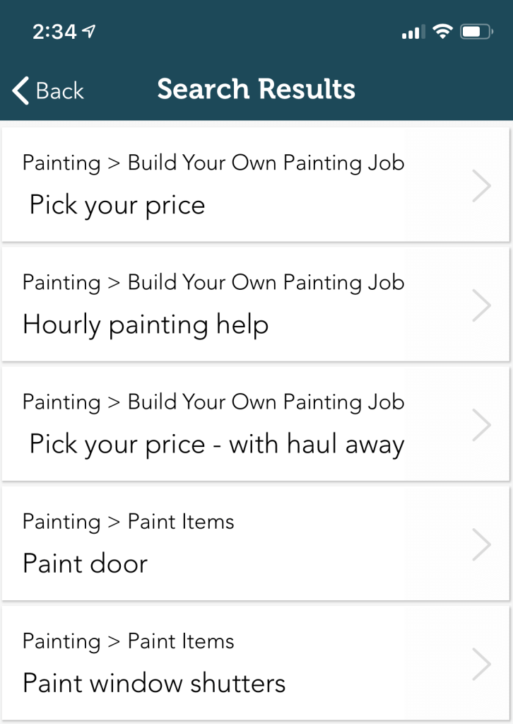 Takl app: the menu to build your own painting job on Takl