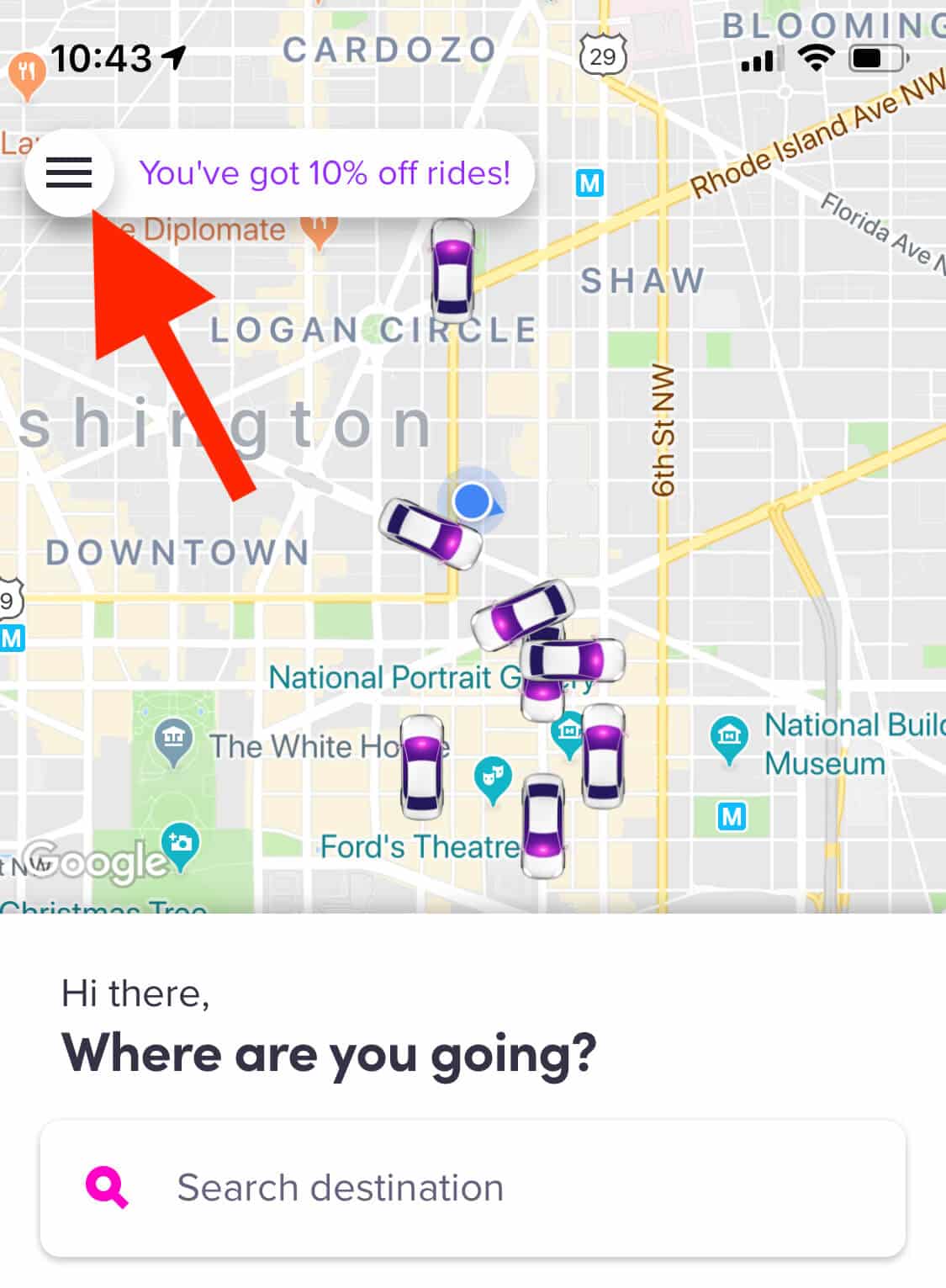 Purchase Lyft gift card step 1