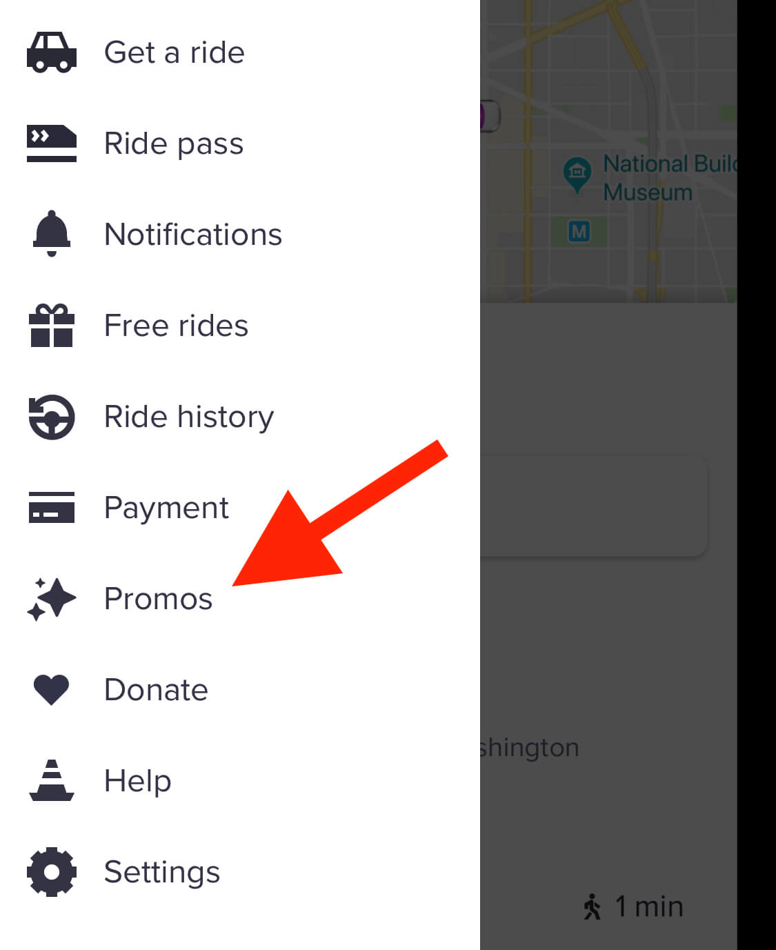 Lyft gift card step 2
