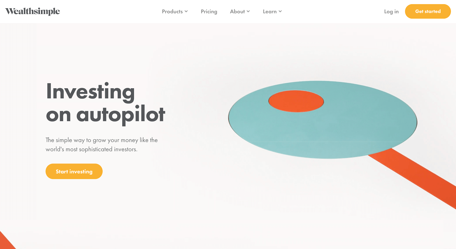 How to invest money: the Wealthsimple homepage