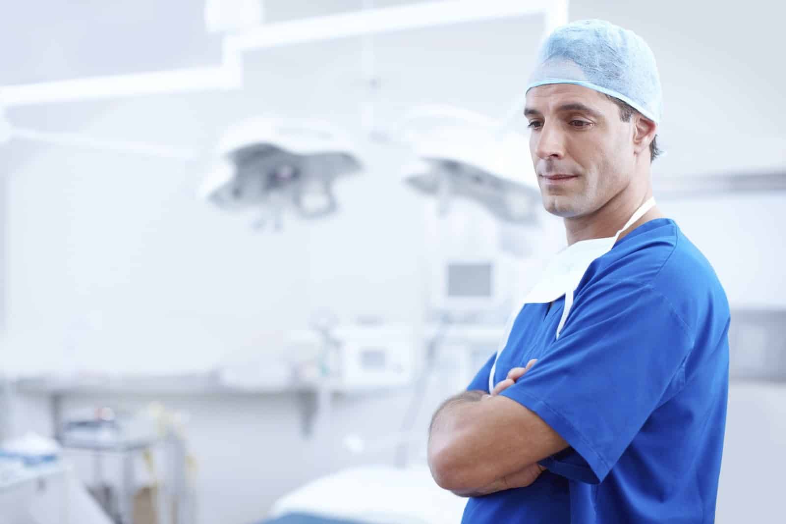 Small business health insurance: Doctor in scrubs