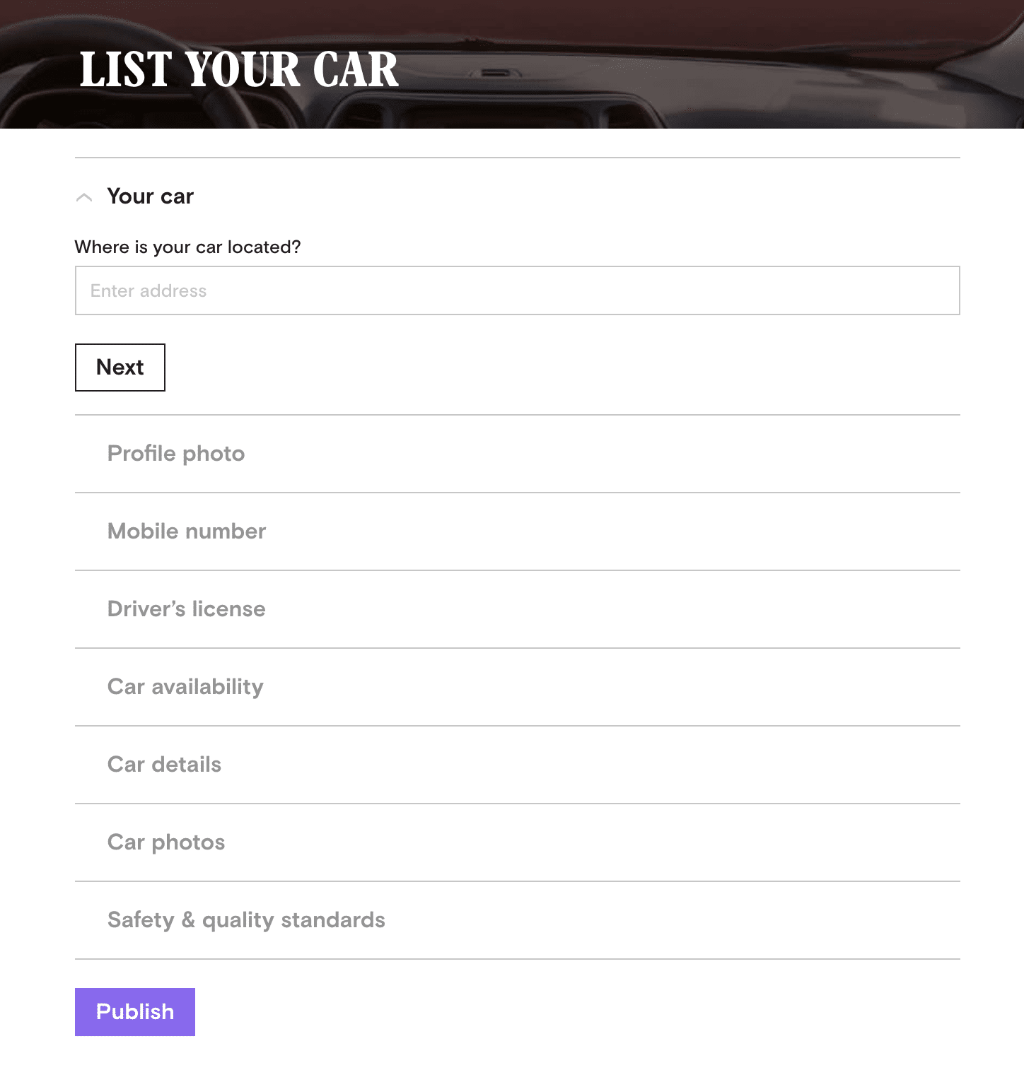 How to list your car on Turo