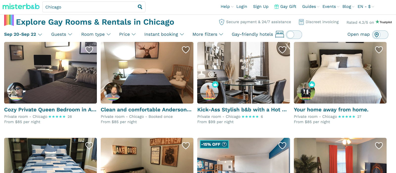 misterb&b: gay room rentals in Chicago