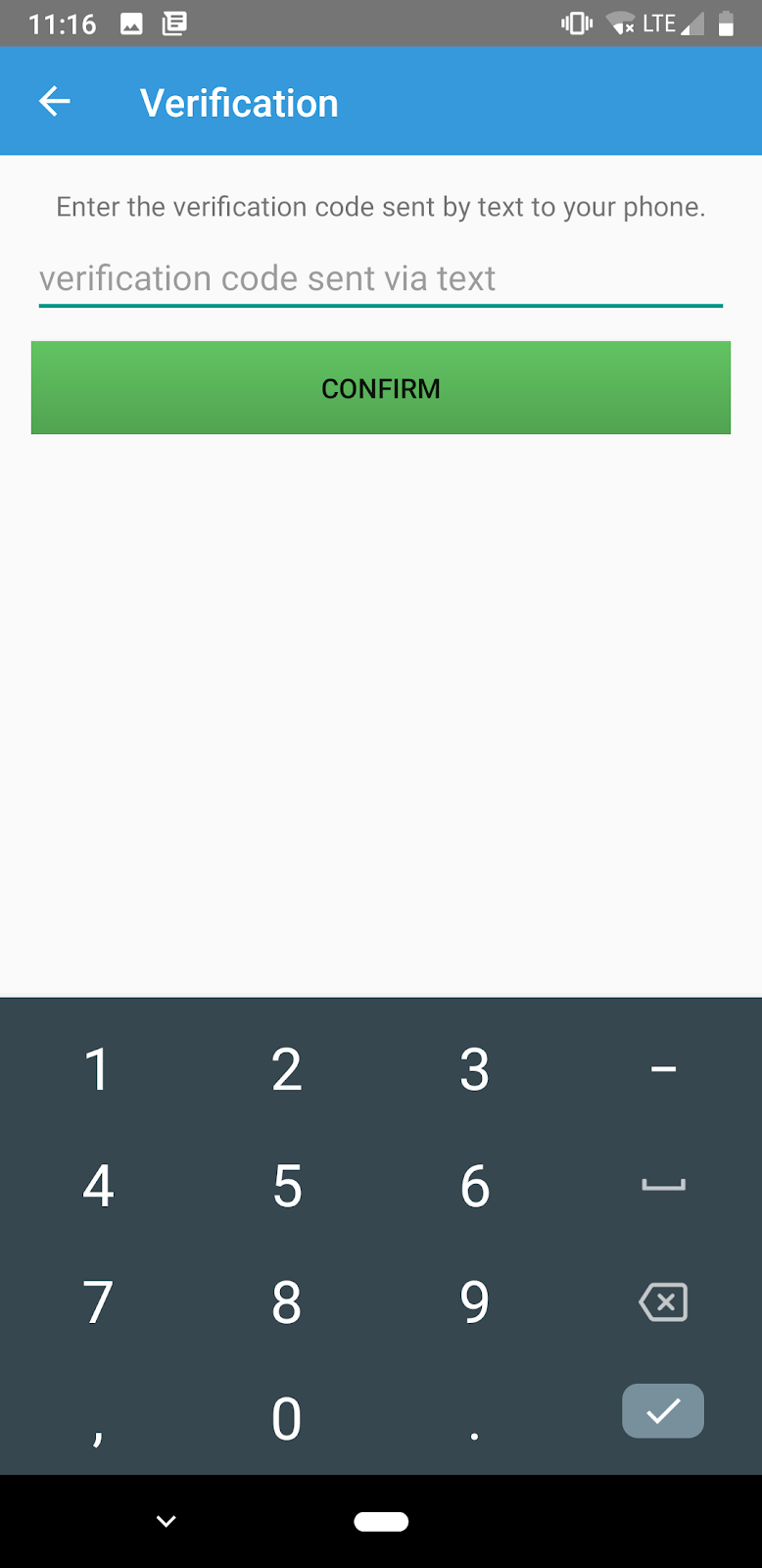 1Q: the Verification section of the app