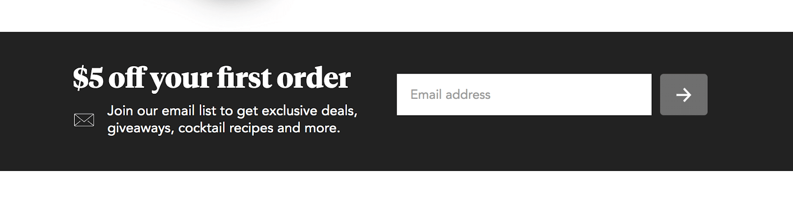 The place to sign up for Minibar's email list and save $5