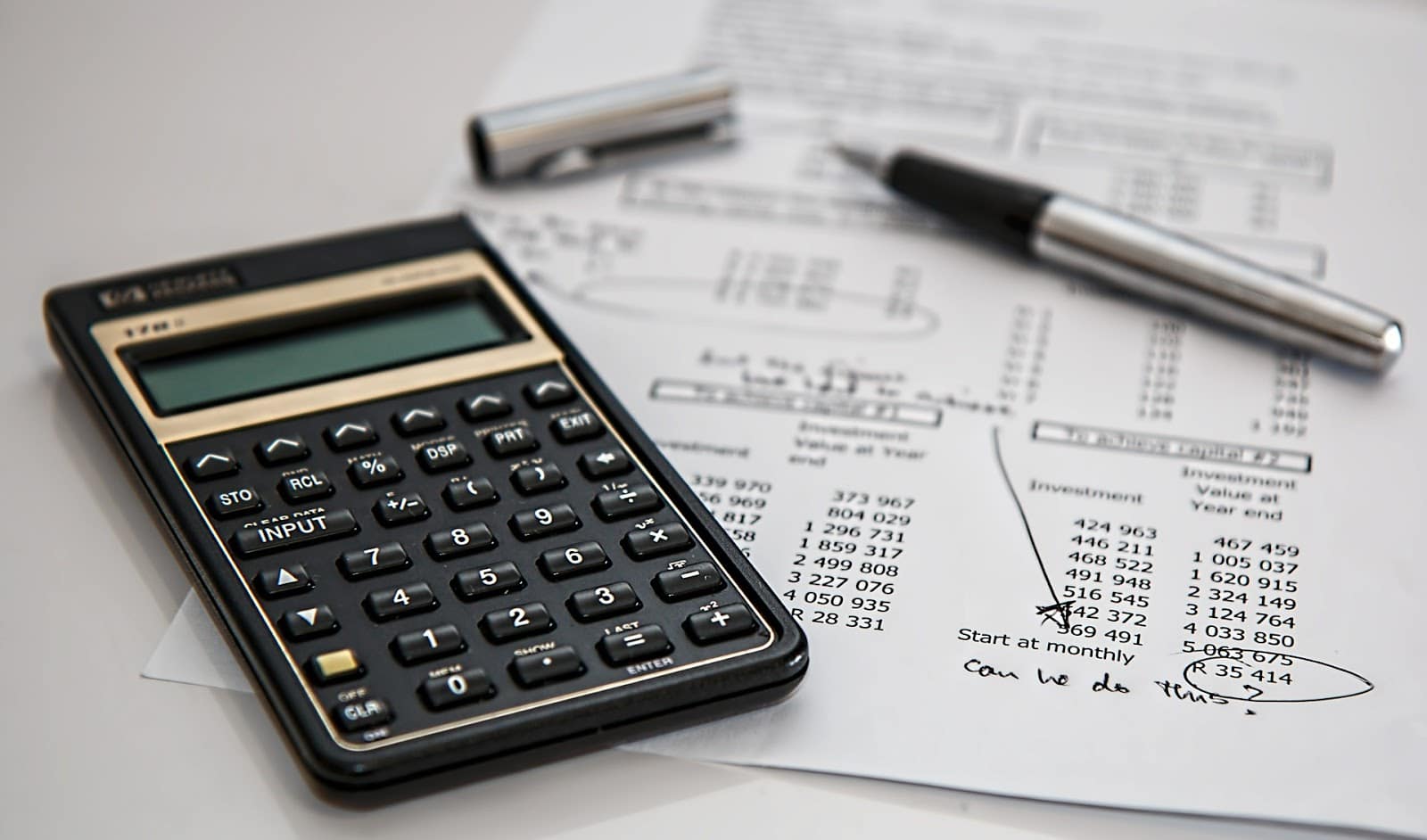 Calculator and chart of numbers