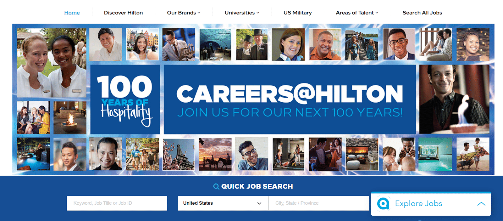 Job boards page where you can find Hilton Work from Home jobs