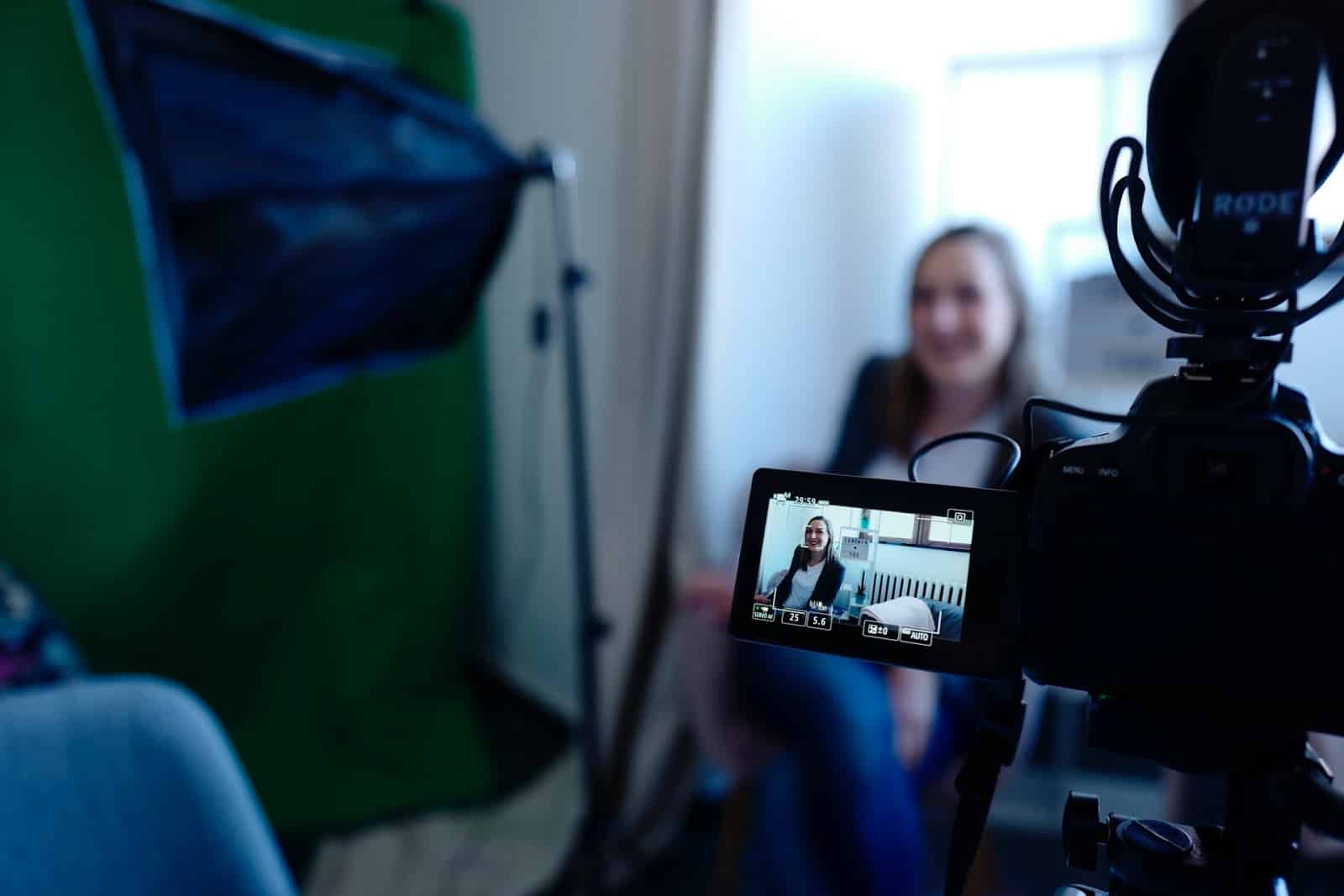 camera recording a speaker