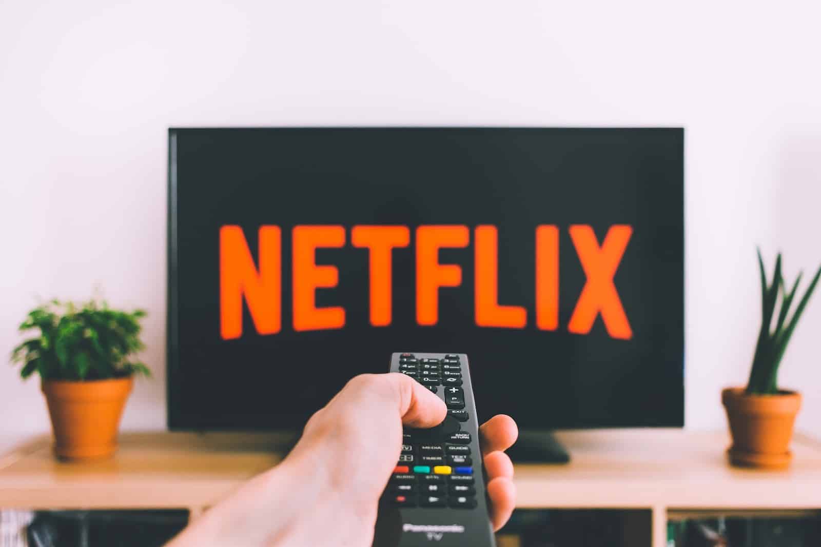 What is a business model: remote with TV with "NETFLIX" displayed on the screen