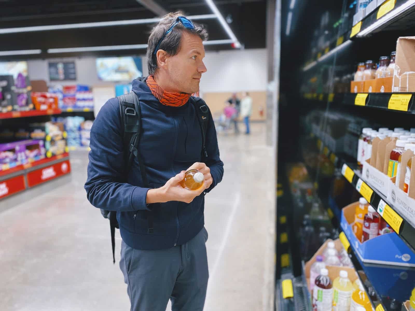 man shopping at store