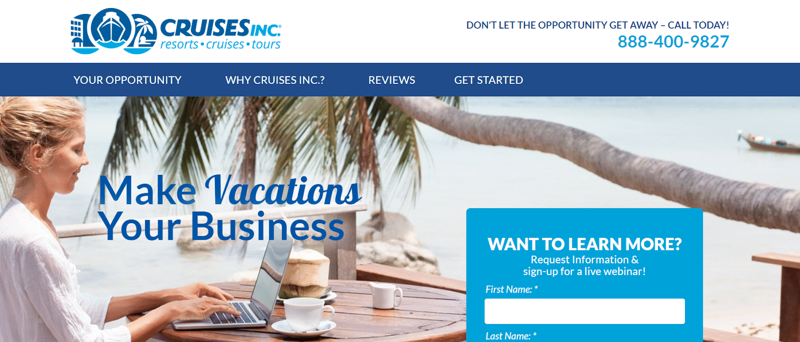 Cruises.inc web page