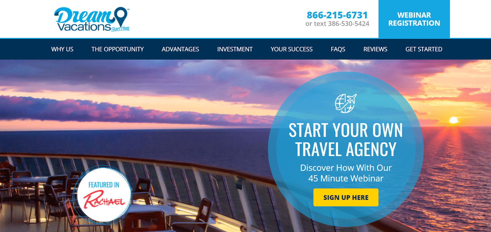 Dream Vacations start your own travel agency web page