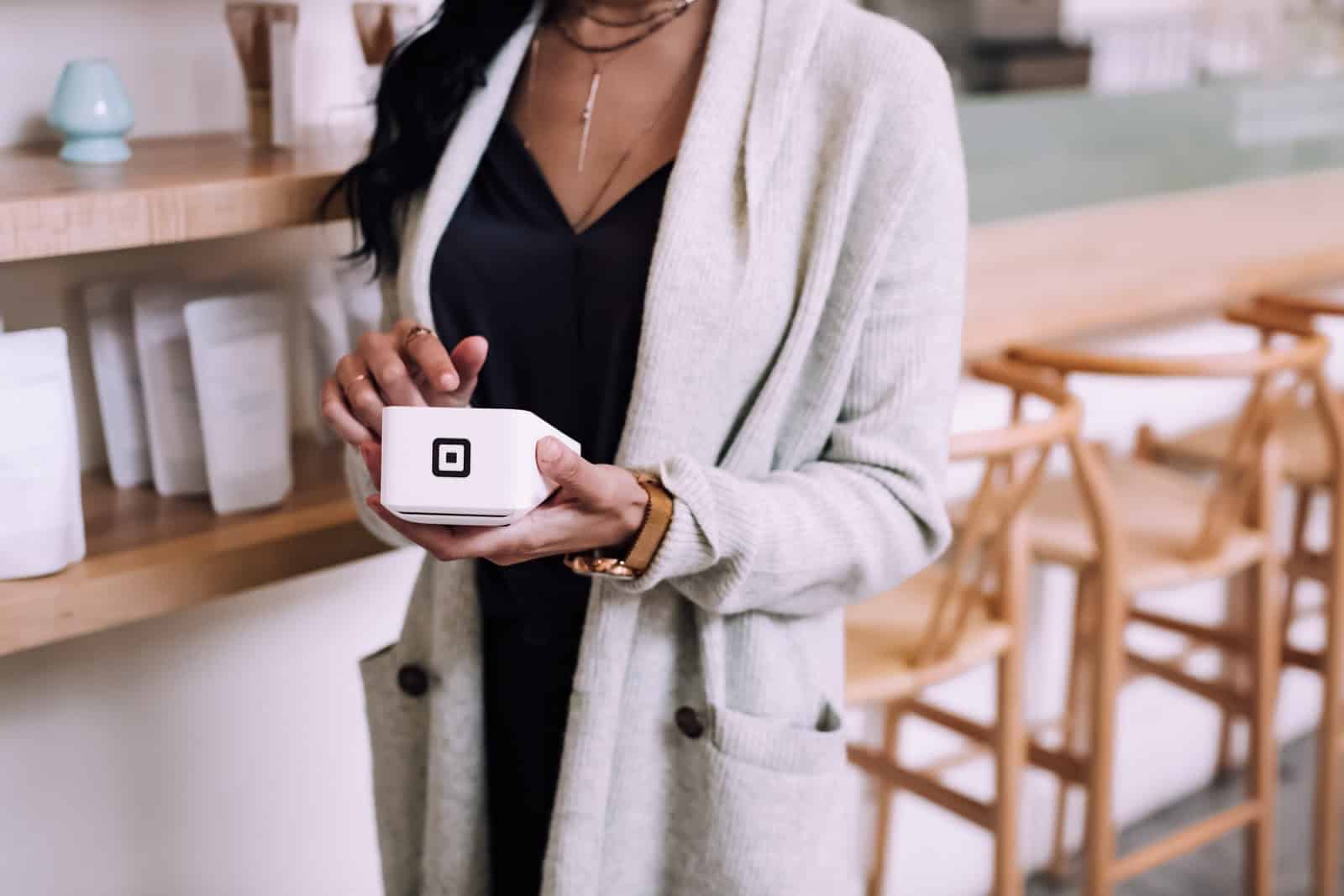 woman with POS System