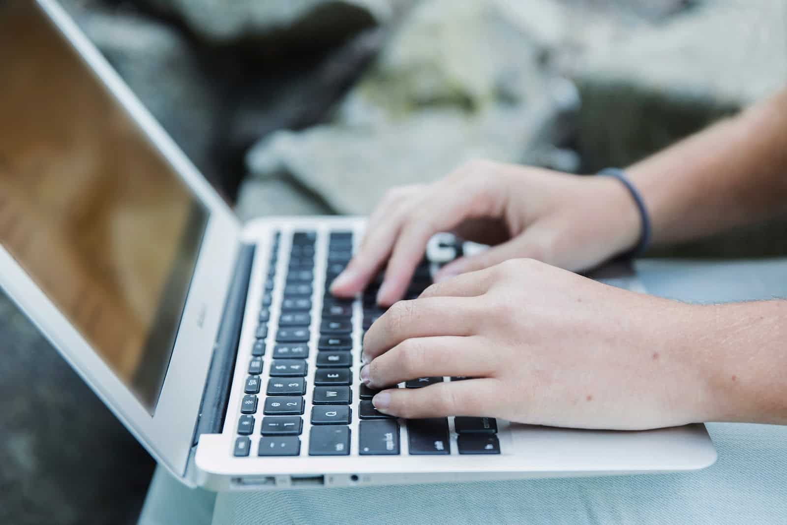 Drop Shipping Business: person typing on keyboard
